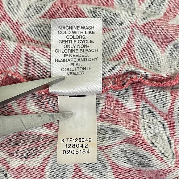 J. Jill Pullover Top Womens L Petite Multicolor Block Floral Crew Neck Tunic Tee - Picture 6 of 11